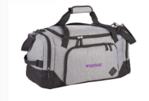 Logo weekender bag, provided by Aetna Voluntary